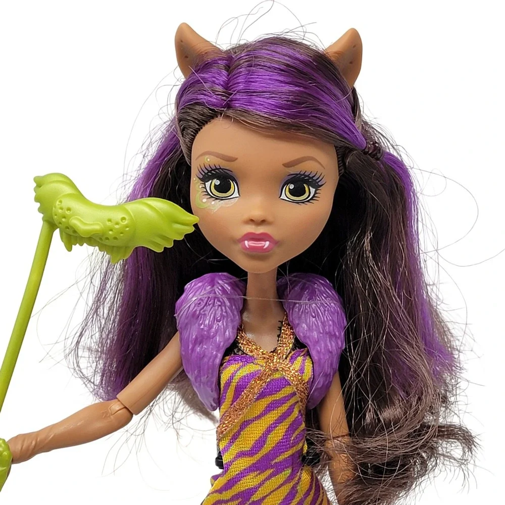 Monster High Dance the Fright Away Clawdeen Wolf Doll Kids Purple Excellent Mask